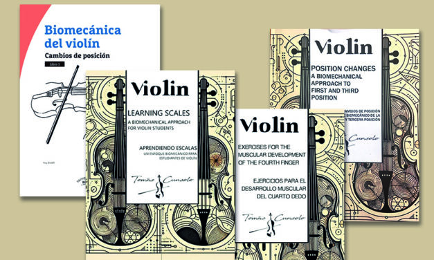 Nuevos libros de ejercicios basados en la Biomecánica del violín, de Tomás Cunsolo